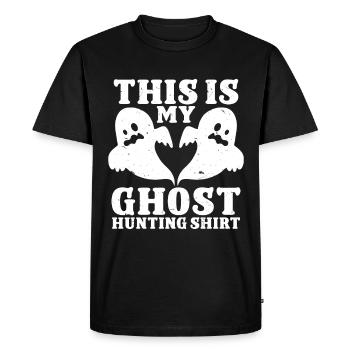 C’est ma chemise de chasse aux fantômes Chasseur paranormal - T-shirt Premium bio Homme - noir - Devant - Nico (187cm)