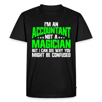 Journée de l’impôt CPA Comptable - T-shirt Premium bio Homme - noir - Devant - Nico (187cm)