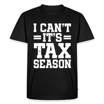 Journée de l’impôt CPA Comptable - T-shirt Premium bio Homme - noir - Devant - Nico (187cm)