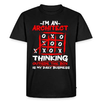 Architecte Architecture - T-shirt Premium bio Homme - noir - Devant - Nico (187cm)