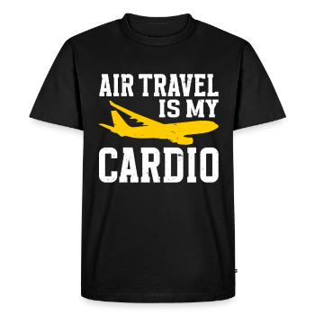 Stewardess Air Travel Flight Attendant - Men's Premium Organic T-Shirt - black - Front - Nico (187cm)
