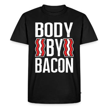 Corps par bacon - T-shirt Premium bio Homme - noir - Devant - Nico (187cm)