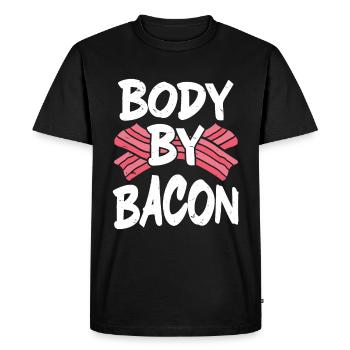 Corps par bacon - T-shirt Premium bio Homme - noir - Devant - Nico (187cm)