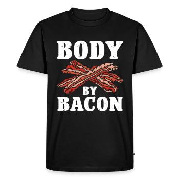 Corps par bacon - T-shirt Premium bio Homme - noir - Devant - Nico (187cm)