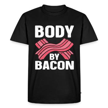Corps par bacon - T-shirt Premium bio Homme - noir - Devant - Nico (187cm)