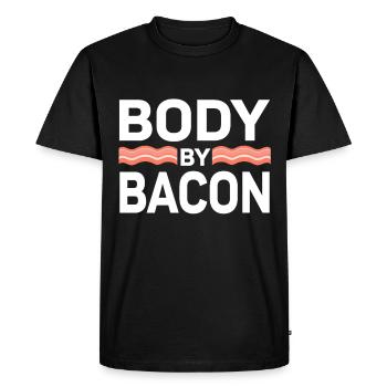 Corps par bacon - T-shirt Premium bio Homme - noir - Devant - Nico (187cm)