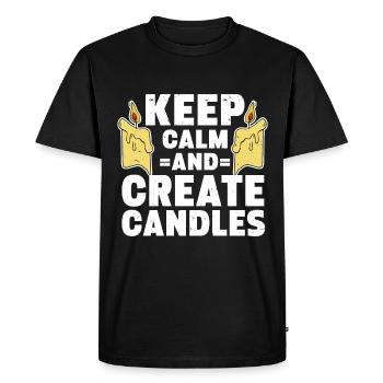 Candle Maker Candle Making - Men's Premium Organic T-Shirt - black - Front - Nico (187cm)