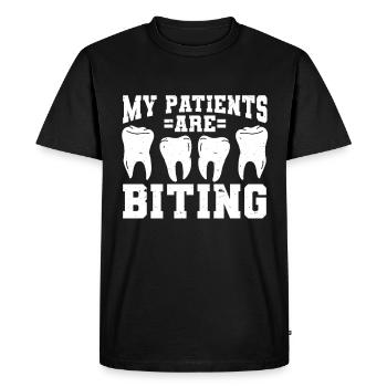 Dentiste Dentaire - T-shirt Premium bio Homme - noir - Devant - Nico (187cm)