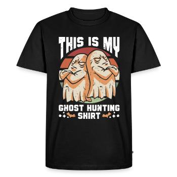 C’est ma chemise de chasse aux fantômes Chasseur paranormal - T-shirt Premium bio Homme - noir - Devant - Nico (187cm)