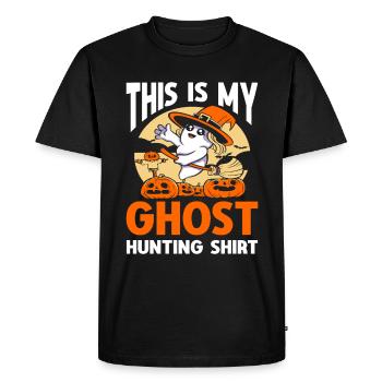 C’est ma chemise de chasse aux fantômes Chasseur paranormal - T-shirt Premium bio Homme - noir - Devant - Nico (187cm)