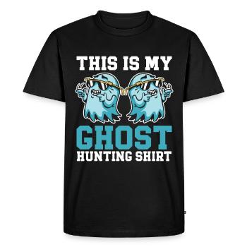 C’est ma chemise de chasse aux fantômes Chasseur paranormal - T-shirt Premium bio Homme - noir - Devant - Nico (187cm)