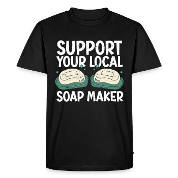Soap Making Soap Maker - Men's Premium Organic T-Shirt - black - Front - Nico (187cm)