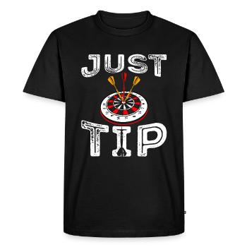 Joueur de fléchettes Steeldart Funny Dart 180 fléchettes - T-shirt Premium bio Homme - noir - Devant - Nico (187cm)
