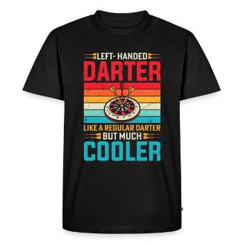 Joueur de fléchettes Steeldart Funny Dart 180 fléchettes - T-shirt Premium bio Homme - noir - Devant - Nico (187cm)
