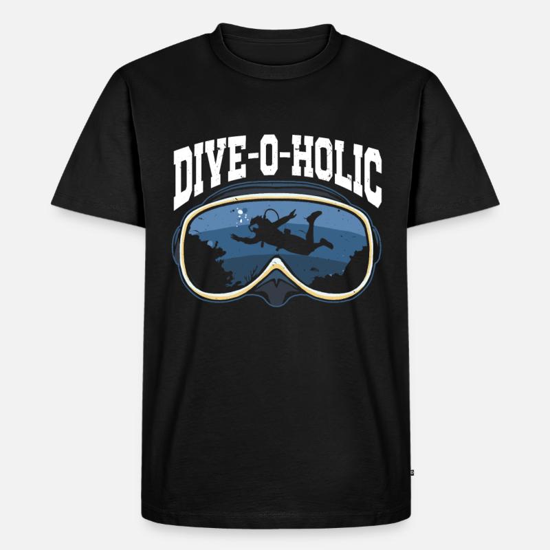 Scuba Diving Diver - Männer Premium Bio T-Shirt - Schwarz