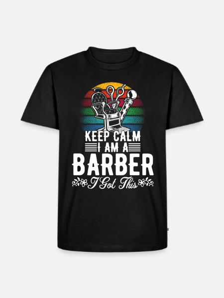 Barber Haircutter - Men's Premium Organic T-Shirt - black