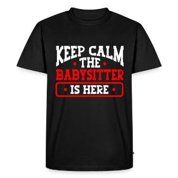 Baby-sitter Babysitting - T-shirt Premium bio Homme - noir - Devant - Nico (187cm)