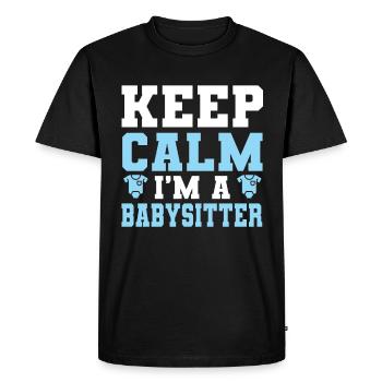 Baby-sitter Babysitting - T-shirt Premium bio Homme - noir - Devant - Nico (187cm)