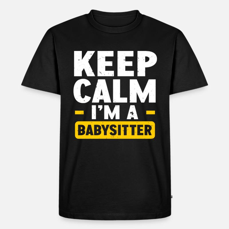 Babysitter Babysitting - Männer Premium Bio T-Shirt - Schwarz