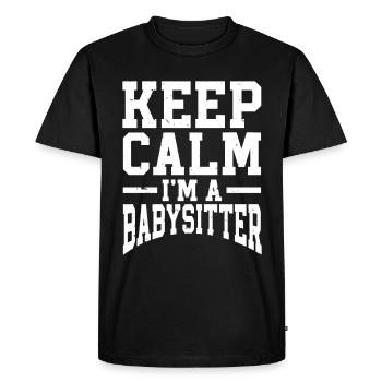 Baby-sitter Babysitting - T-shirt Premium bio Homme - noir - Devant - Nico (187cm)