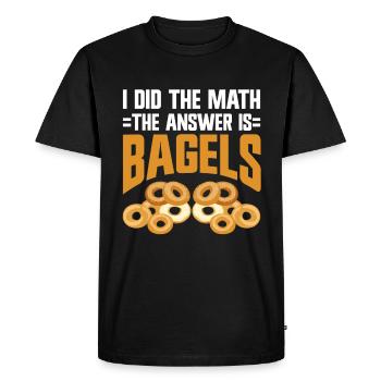 Bagel Lover Art Bagels - Men's Premium Organic T-Shirt - black - Front - Nico (187cm)