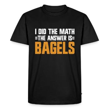 Bagel Lover Art Bagels - Men's Premium Organic T-Shirt - black - Front - Nico (187cm)
