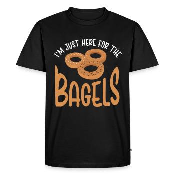 Bagel Lover Art Bagels - Men's Premium Organic T-Shirt - black - Front - Nico (187cm)