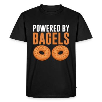 Bagel Lover Art Bagels - Men's Premium Organic T-Shirt - black - Front - Nico (187cm)