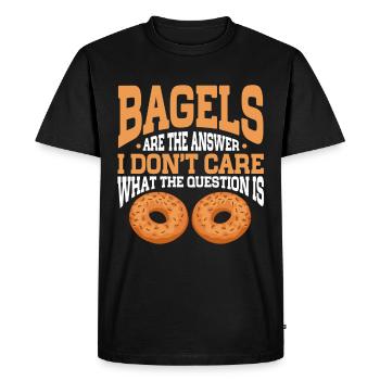 Bagel Lover Art Bagels - Men's Premium Organic T-Shirt - black - Front - Nico (187cm)