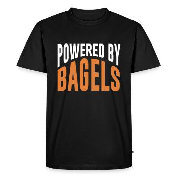 Bagel Lover Art Bagels - Men's Premium Organic T-Shirt - black - Front - Nico (187cm)