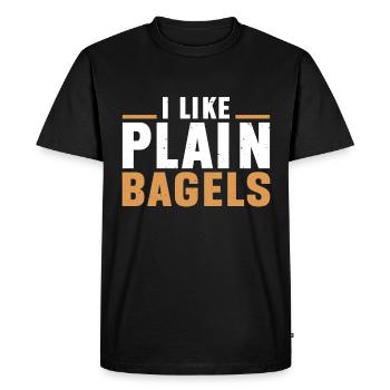 Bagel Lover Art Bagels - Men's Premium Organic T-Shirt - black - Front - Nico (187cm)