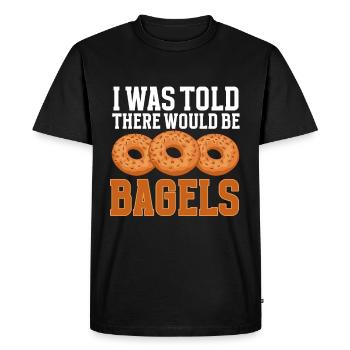Bagel Lover Art Bagels - Men's Premium Organic T-Shirt - black - Front - Nico (187cm)