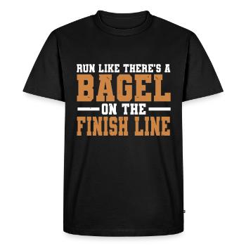 Bagel Lover Art Bagels - Men's Premium Organic T-Shirt - black - Front - Nico (187cm)