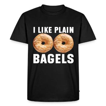 Bagel Lover Art Bagels - Men's Premium Organic T-Shirt - black - Front - Nico (187cm)