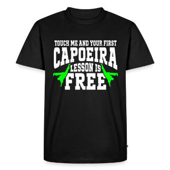 Capoeira Brésil Arts Martiaux Capoeira - T-shirt Premium bio Homme - noir - Devant - Nico (187cm)