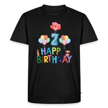 Joyeux anniversaire, 7e anniversaire. - T-shirt Premium bio Homme - noir - Devant - Nico (187cm)