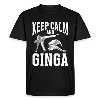 Capoeira Brazil Martial Arts Capoeira - Men's Premium Organic T-Shirt - black - Front - Nico (187cm)