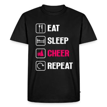 Cheerleading Cheerleader Base Flyer - Men's Premium Organic T-Shirt - black - Front - Nico (187cm)