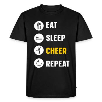 Cheerleading Cheerleader Base Flyer - Men's Premium Organic T-Shirt - black - Front - Nico (187cm)