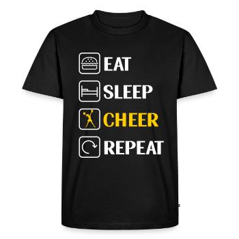 Cheerleading Cheerleader Base Flyer - Men's Premium Organic T-Shirt - black - Front - Nico (187cm)