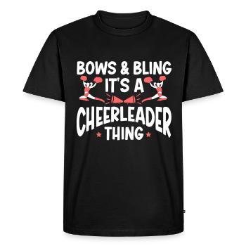 Cheerleading Cheerleader Base Flyer - Men's Premium Organic T-Shirt - black - Front - Nico (187cm)