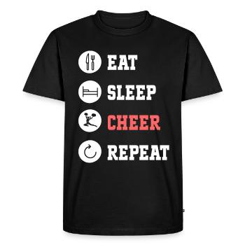 Cheerleading Cheerleader Base Flyer - Men's Premium Organic T-Shirt - black - Front - Nico (187cm)
