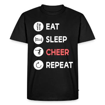 Cheerleading Cheerleader Base Flyer - Men's Premium Organic T-Shirt - black - Front - Nico (187cm)