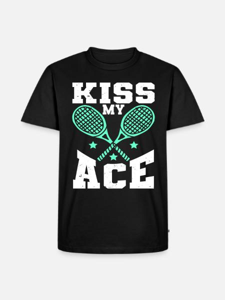Tennis Player - Männer Premium Bio T-Shirt - Schwarz