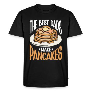 Crêpes Petit-déjeuner Gourmand - T-shirt Premium bio Homme - noir - Devant - Nico (187cm)