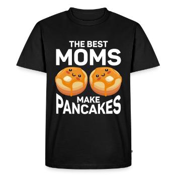Crêpes Petit-déjeuner Gourmand - T-shirt Premium bio Homme - noir - Devant - Nico (187cm)
