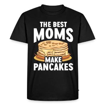 Crêpes Petit-déjeuner Gourmand - T-shirt Premium bio Homme - noir - Devant - Nico (187cm)