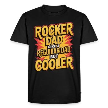 Rocker Dad Funny Gifts for Rocker Dads - Men's Premium Organic T-Shirt - black - Front - Nico (187cm)