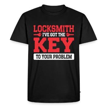 Locksmith Lockpicking Lockpicker - Men's Premium Organic T-Shirt - black - Front - Nico (187cm)