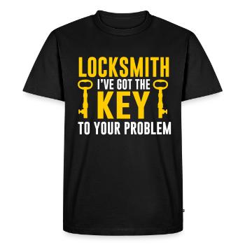 Locksmith Lockpicking Lockpicker - Men's Premium Organic T-Shirt - black - Front - Nico (187cm)